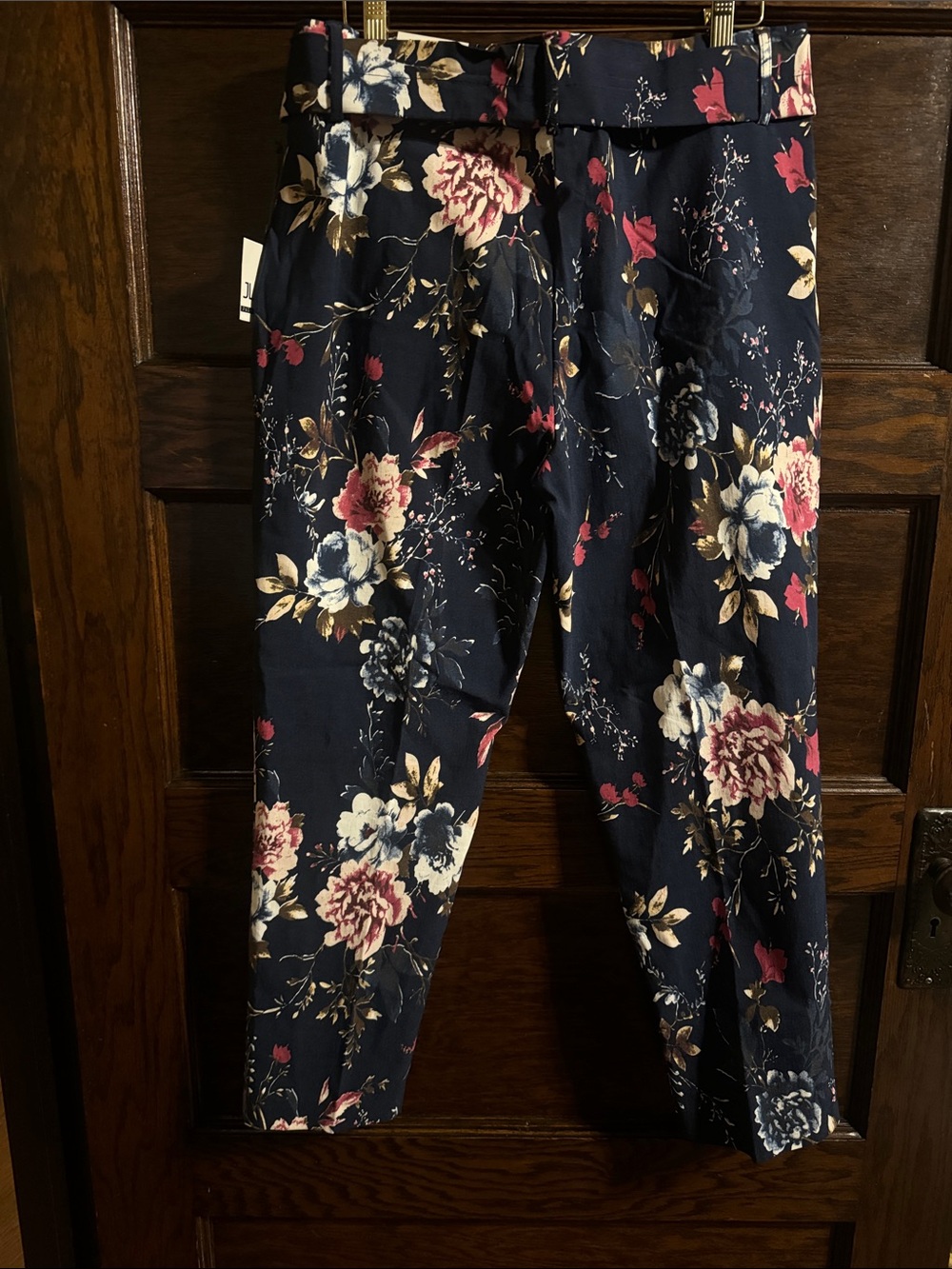 Jules & Leopold Navy Floral Tie-Waist Pants, NWT - Picture 5 of 5